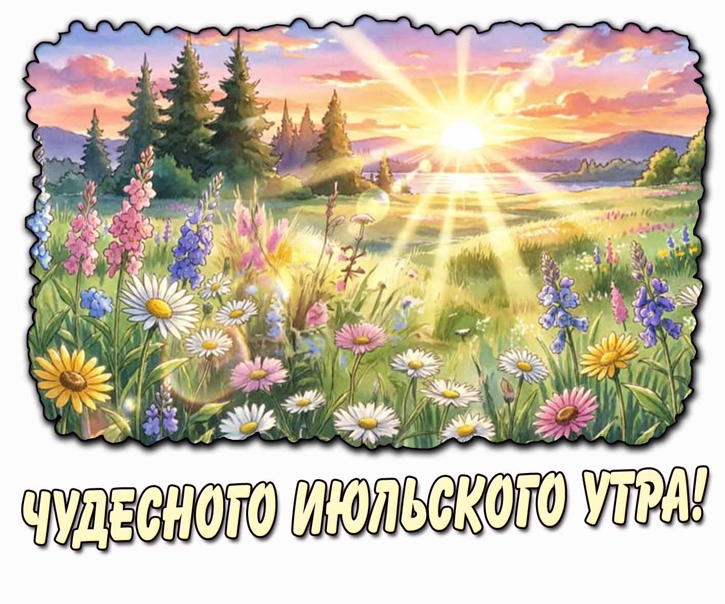 Картинка чудесного июльского утра