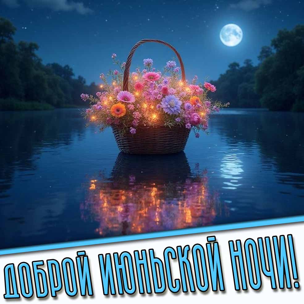 Доброй июньской ночи! - картинка с цветами