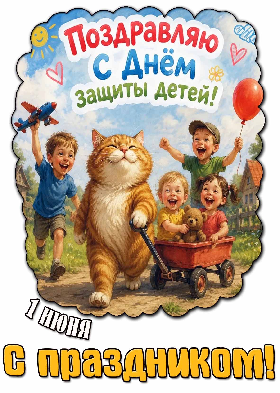 Картинка "1 июня - Поздравляю с днём защиты детей! С праздником!"