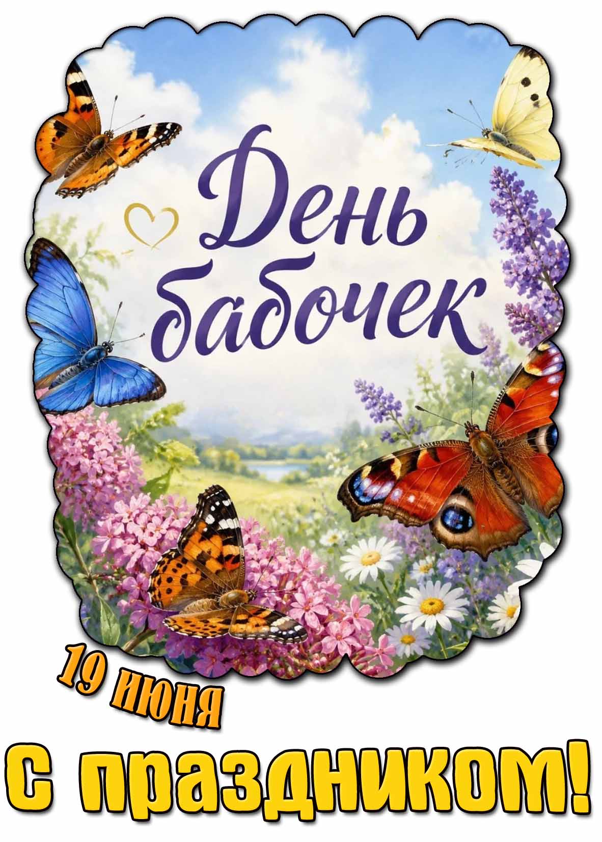 Картинка "19 июня - день бабочек! С праздником!"