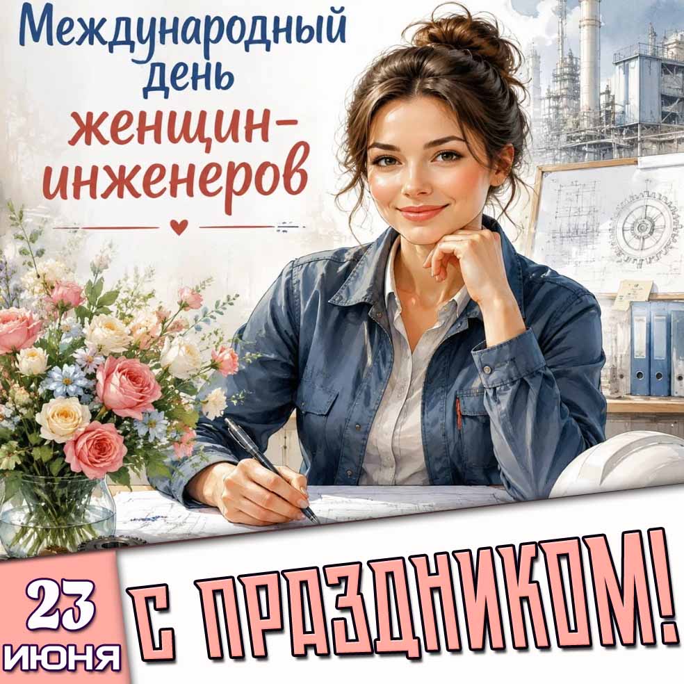 Картинка "23 июня - Международный день женщин-инженеров! С праздником!"