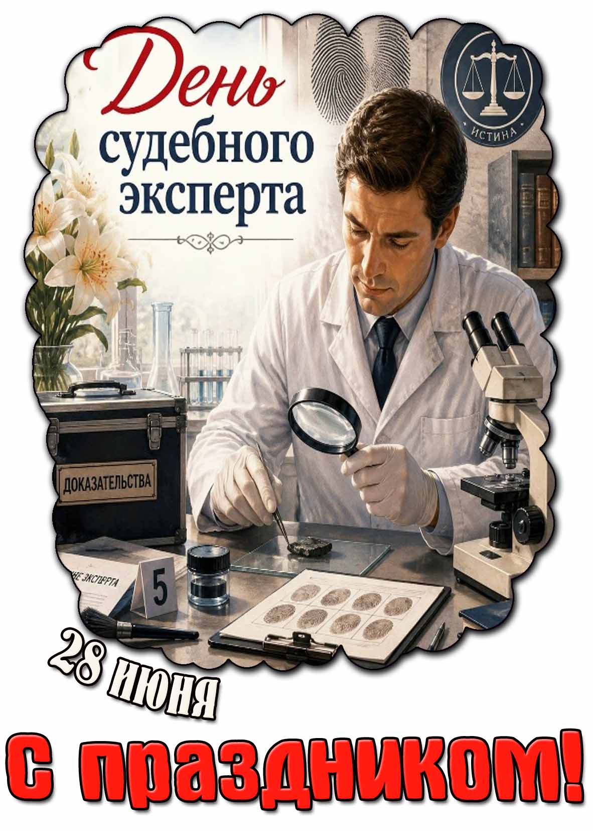 Картинка 28 июня - день судебного эксперта! С праздником!