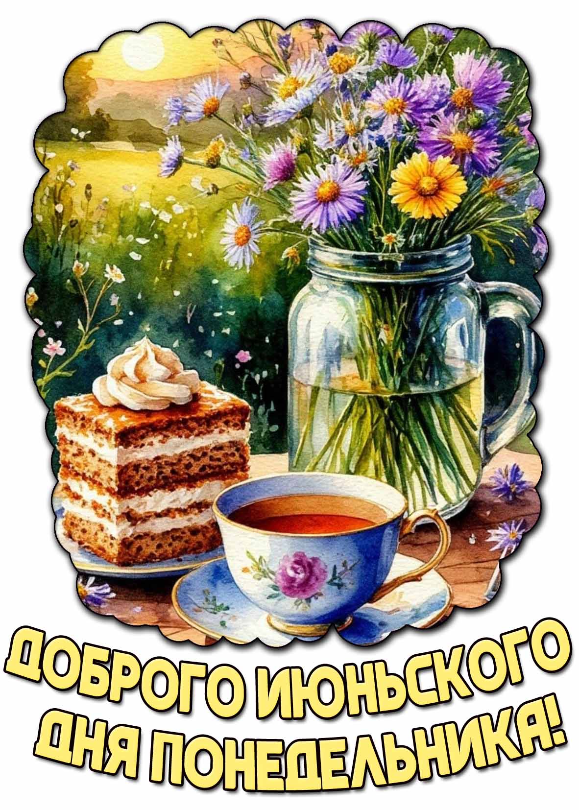 Картинка доброго июньского дня понедельника