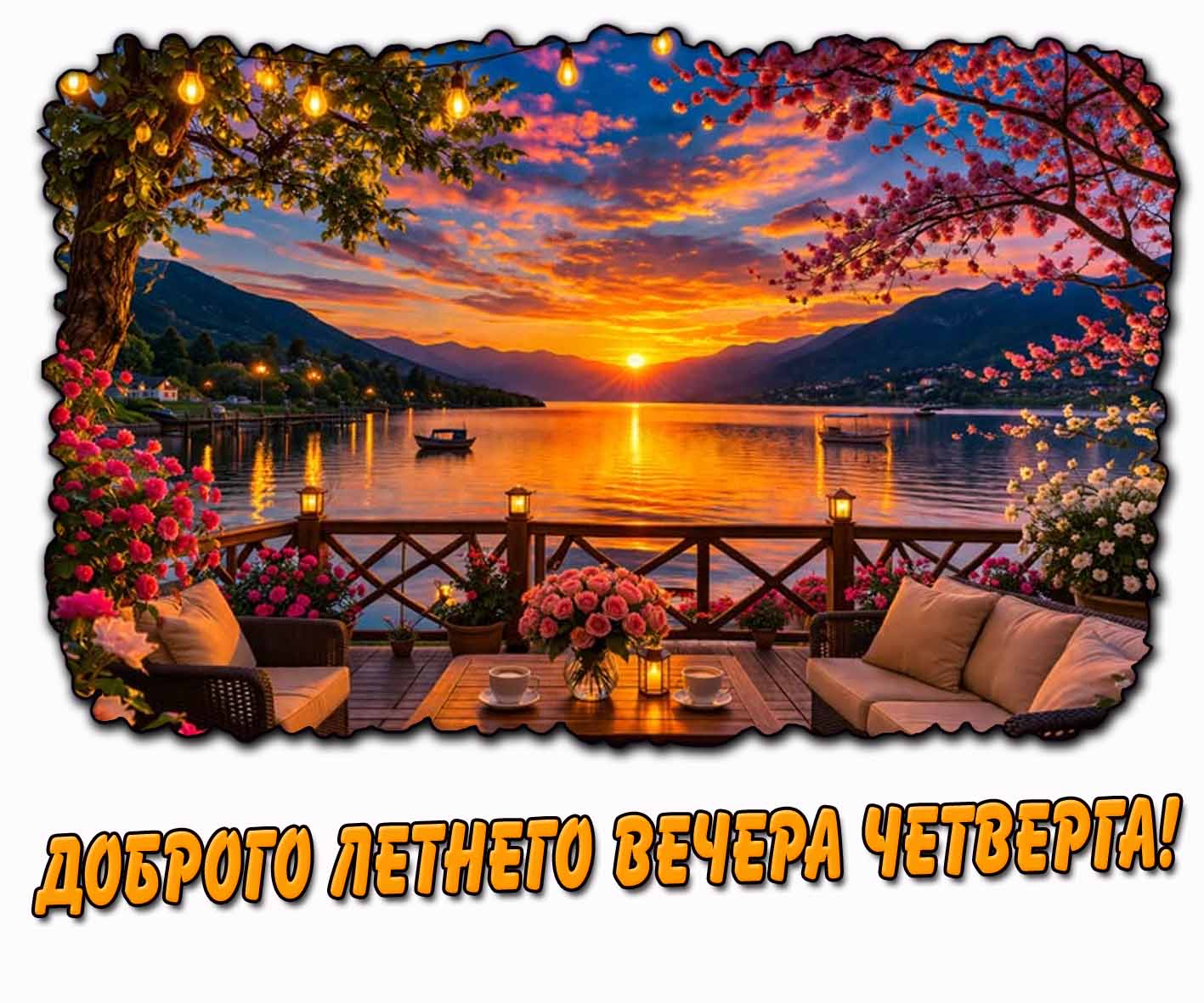 Картинка доброго летнего вечера четверга