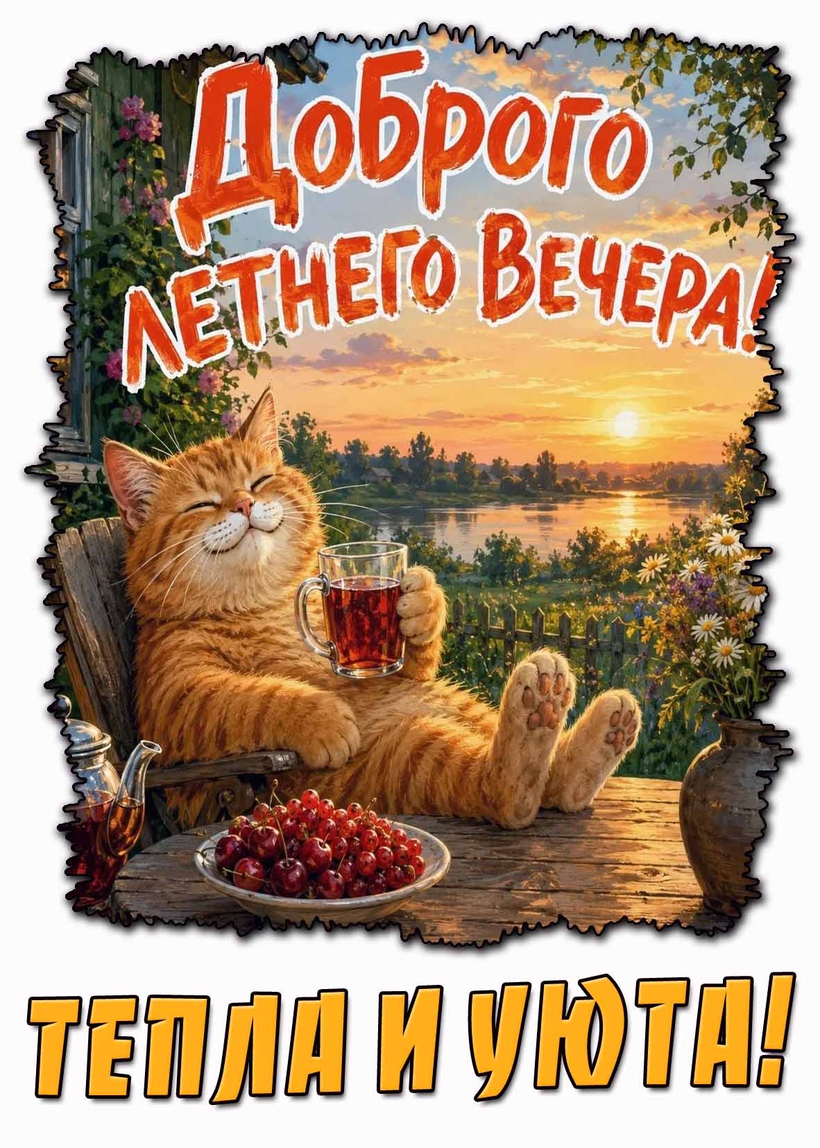 Картинка "Доброго летнего вечера! Тепла и уюта!"