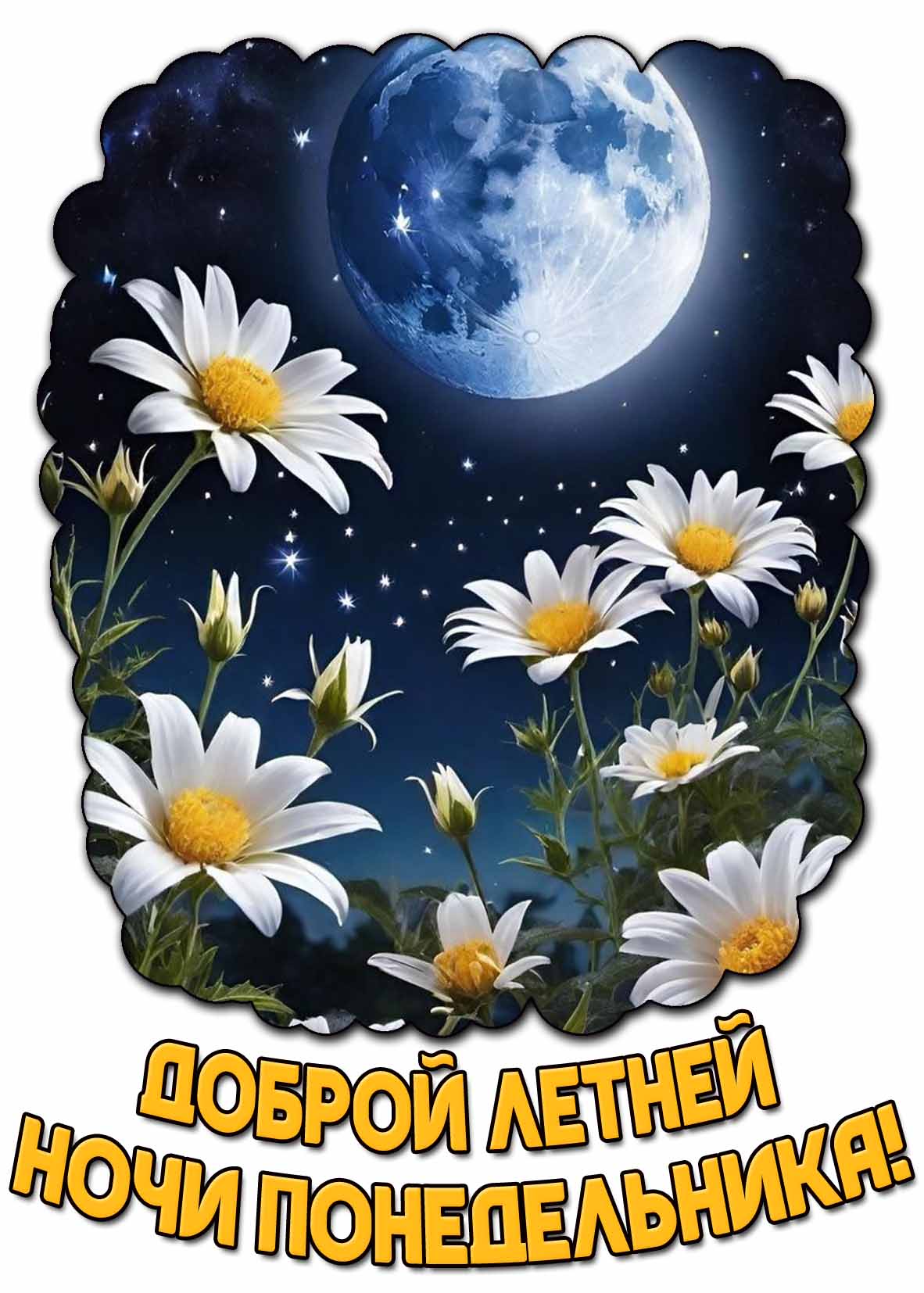 Картинка доброй летней ночи понедельника