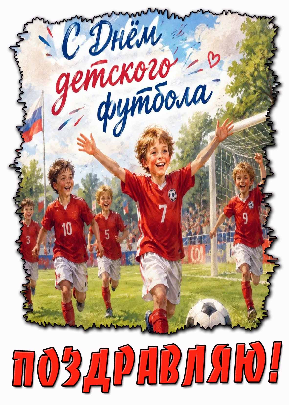 Картинка "С днём детского футбола! Поздравляю!"