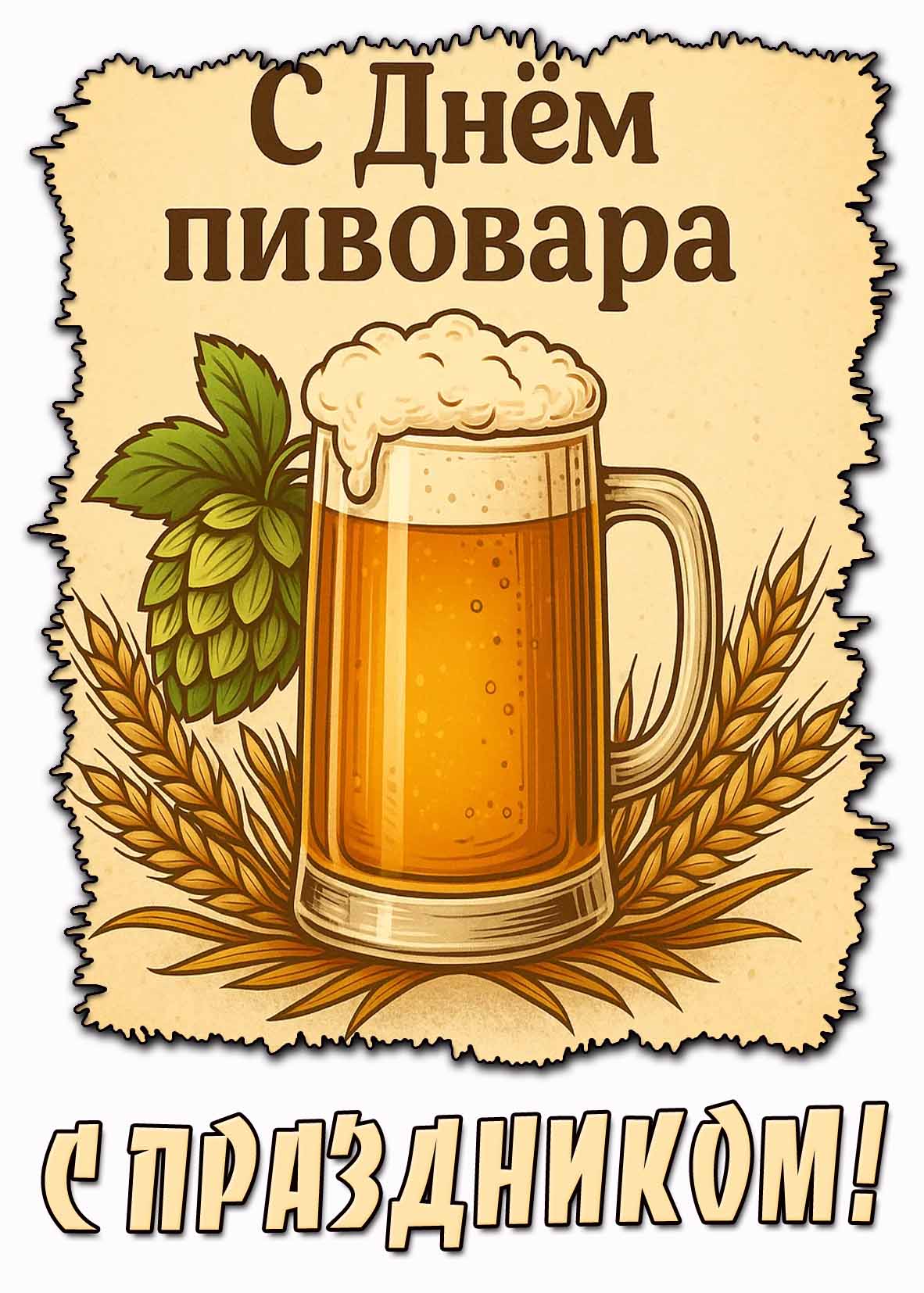 Картинка "С днём пивовара! С праздником!"