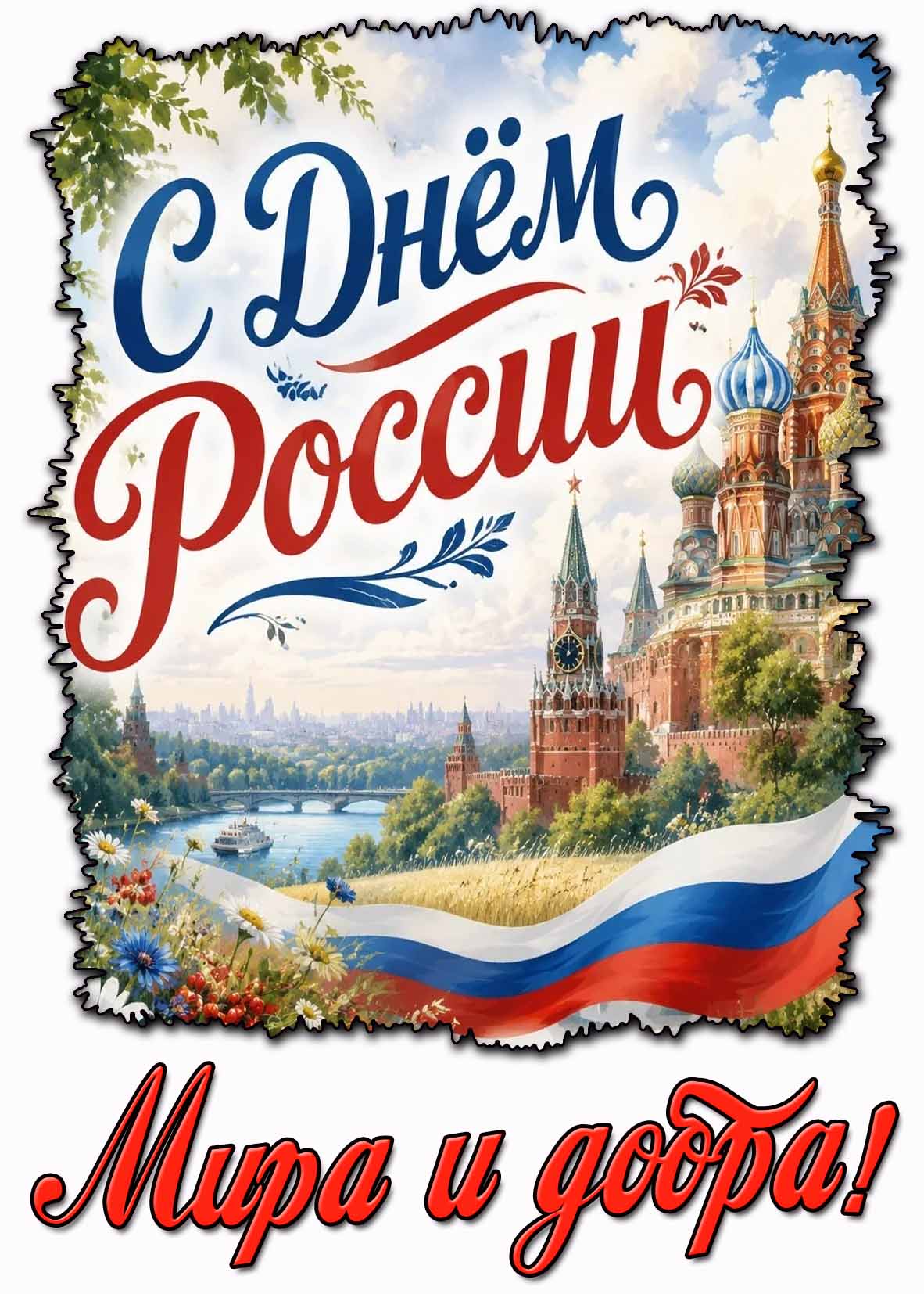 Картинка "С днём России! Мира и добра!"