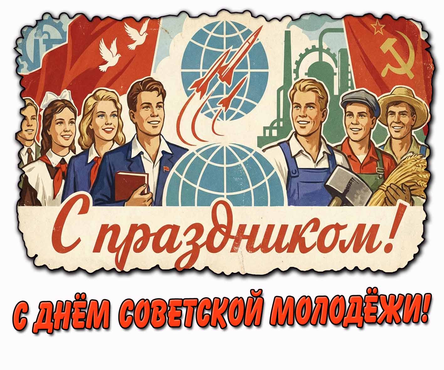 Картинка "С днём советской молодёжи! С праздником!"