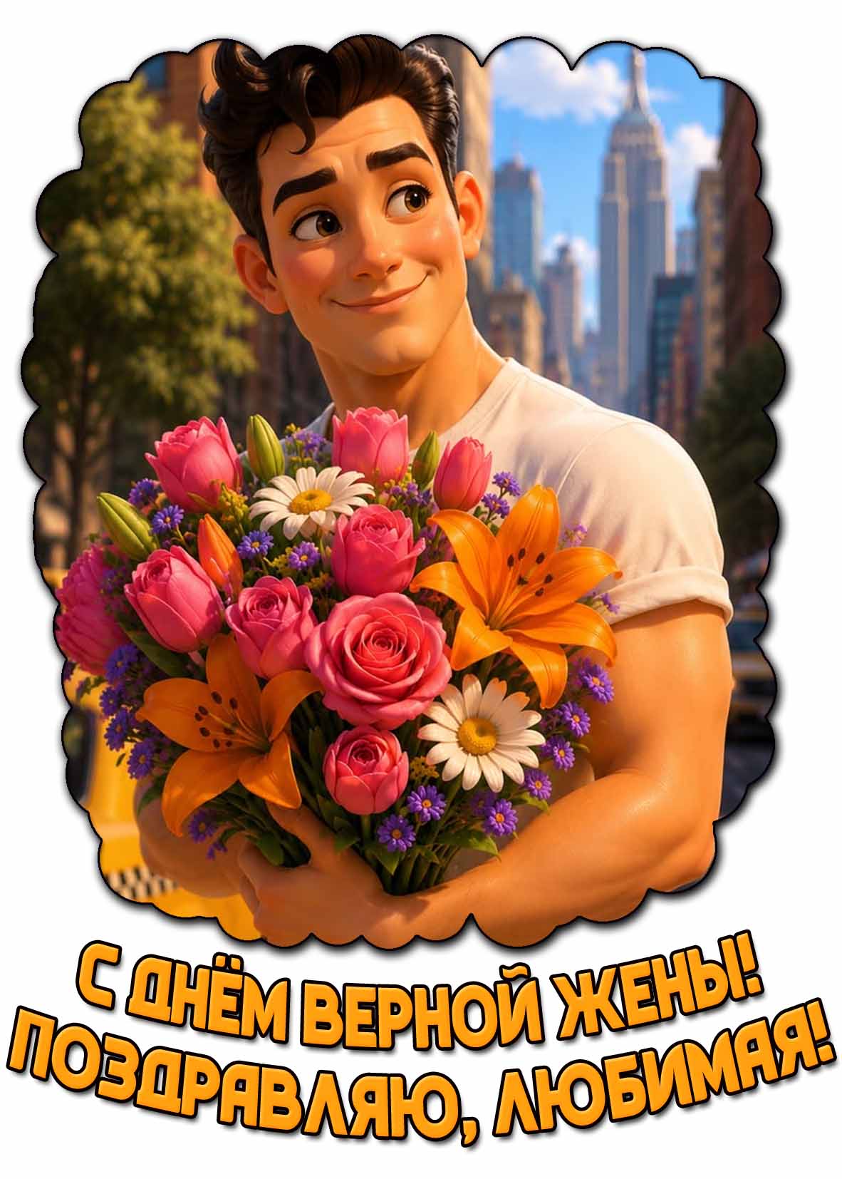 Картинка "С днём верной жены! Поздравляю, любимая!"