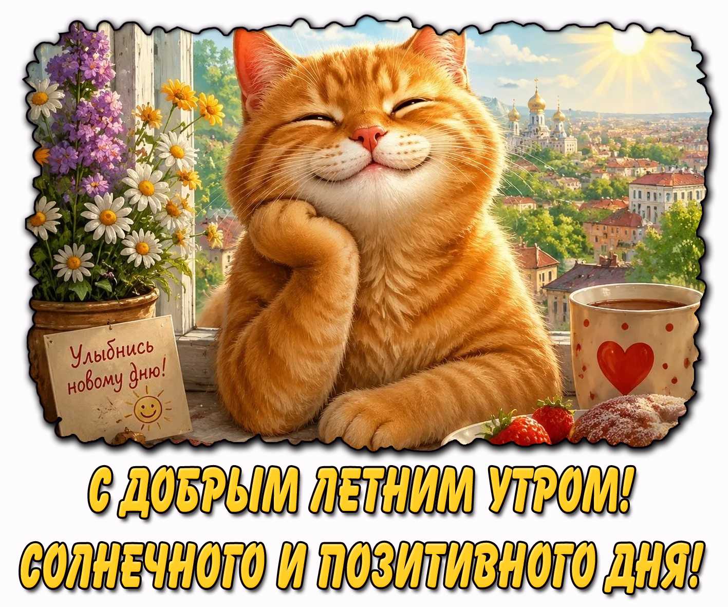 Картинка "С добрым летним утром! Солнечного и позитивного дня!"