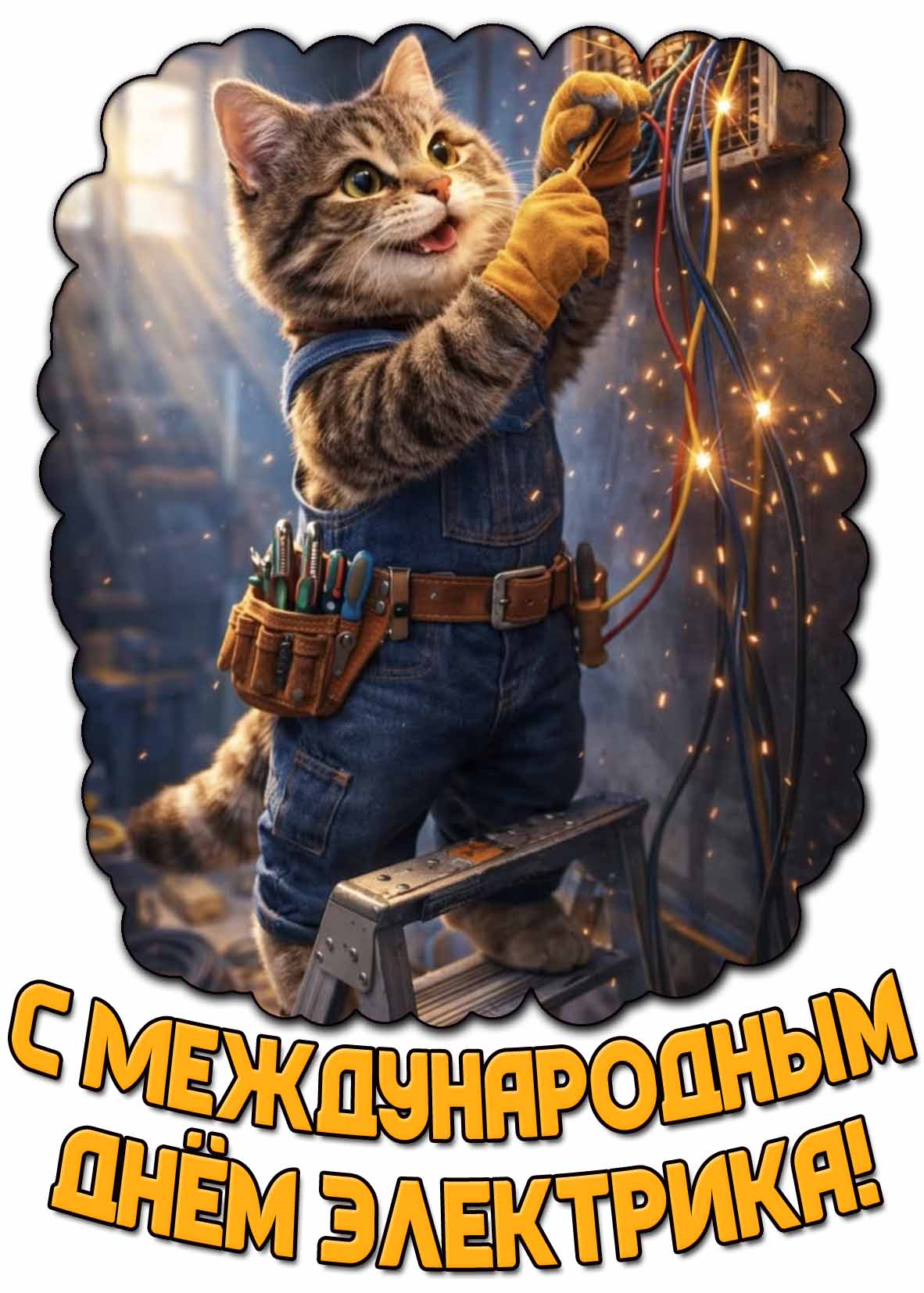 Картинка с Международным днём электрика