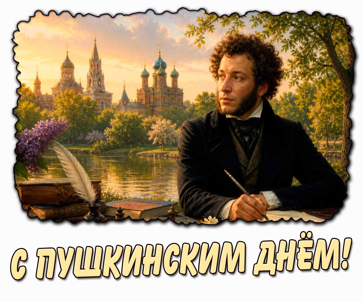 Картинка с Пушкинским днём