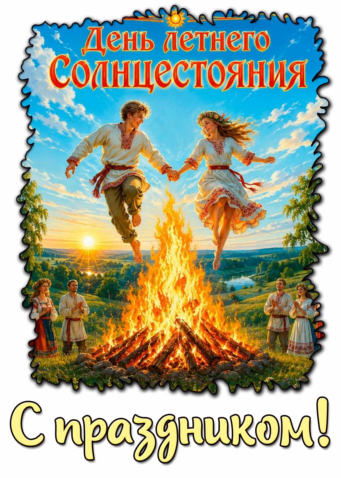 Красивая картинка на день летнего солнцестояния! С праздником!