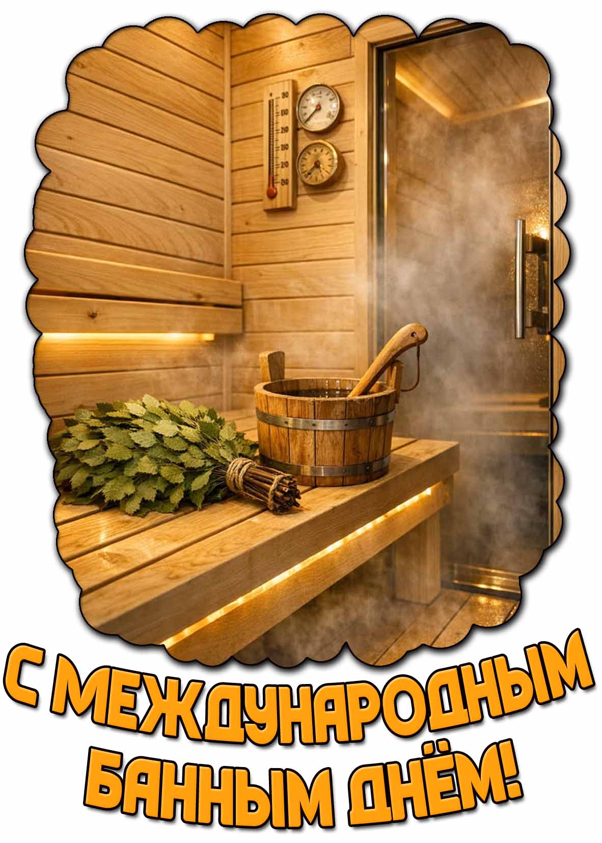 Открытка с Международным банным днём