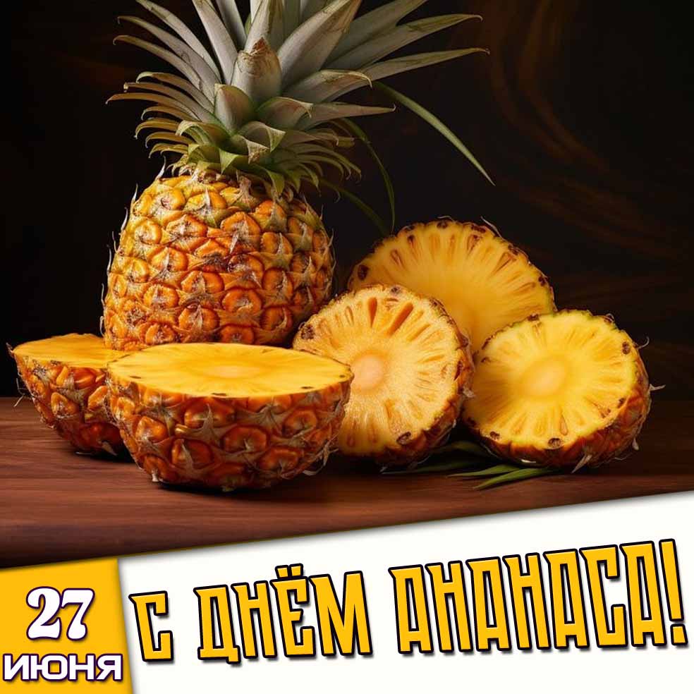 Картинка 27 июня - с днём ананаса!
