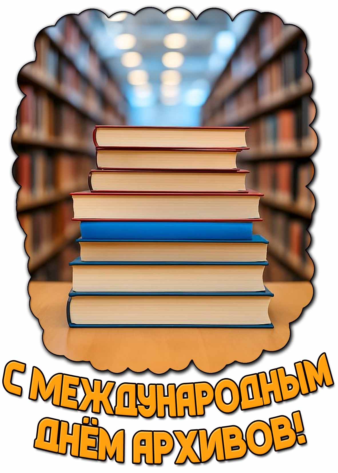 С Международным днём архивов! - красивая открытка