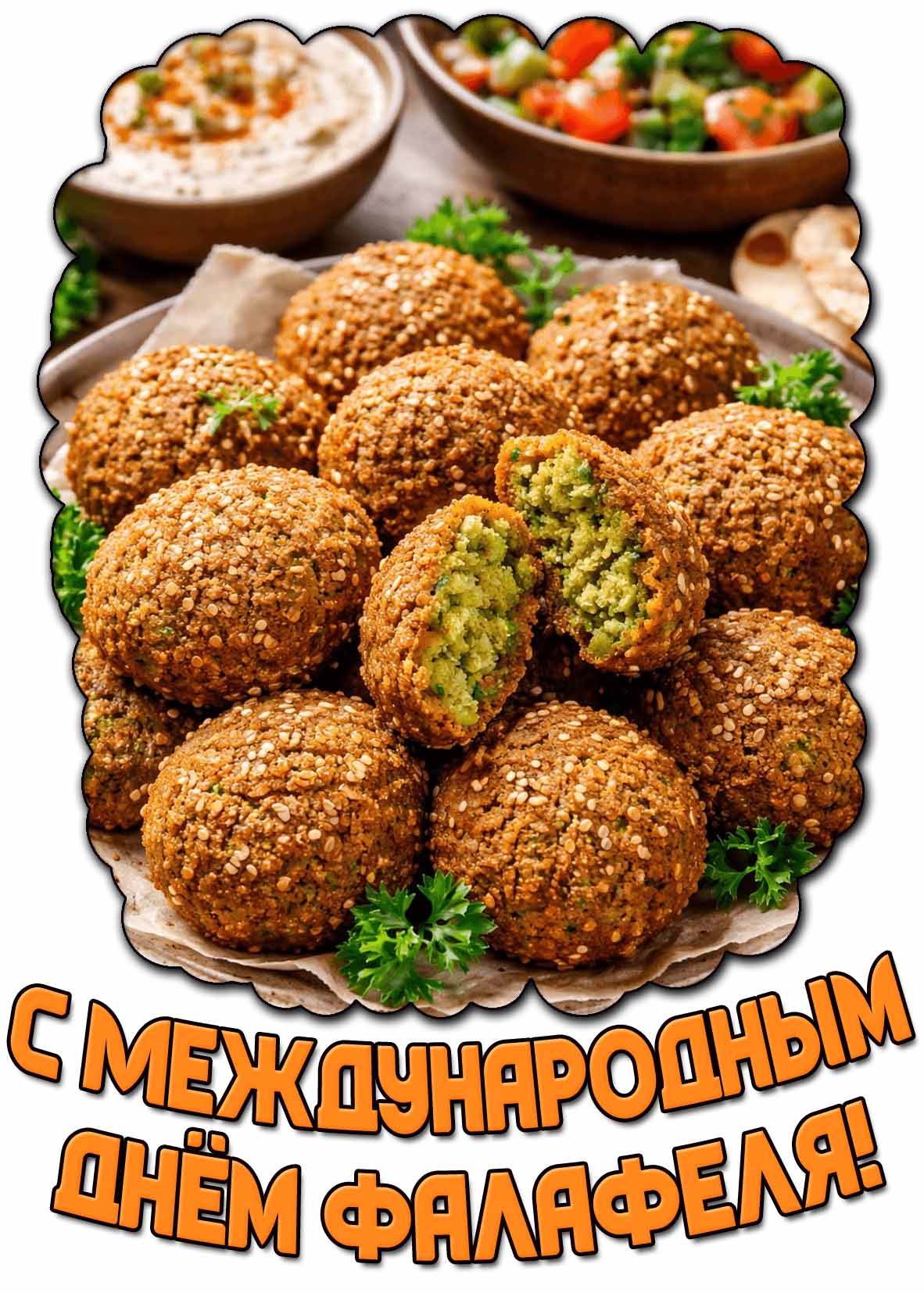 Открытка с Международным днём фалафеля