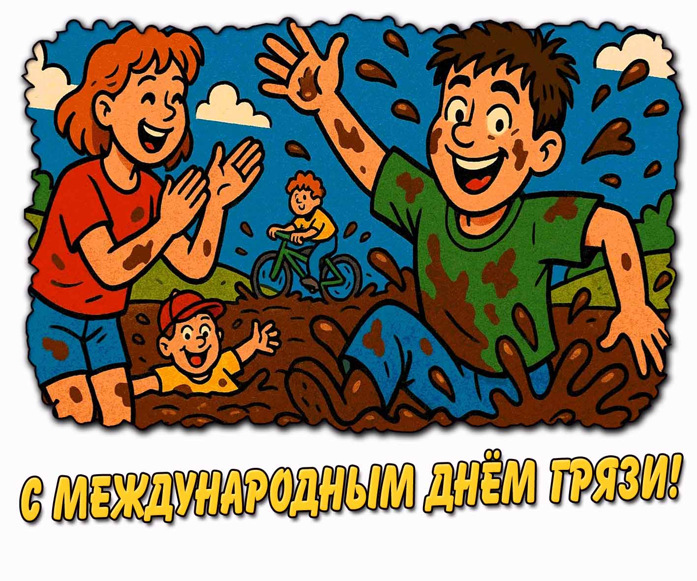Открытка с Международным днём грязи