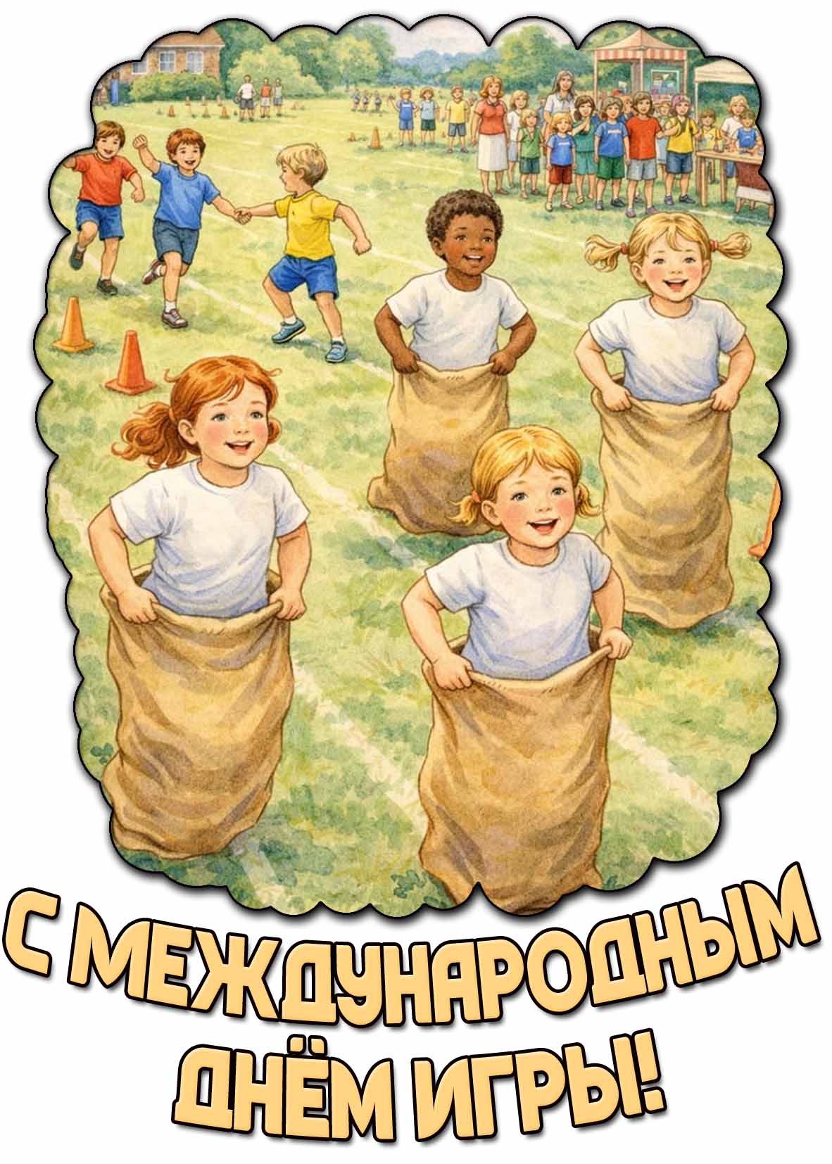 С Международным днём игры! - прикольная открытка