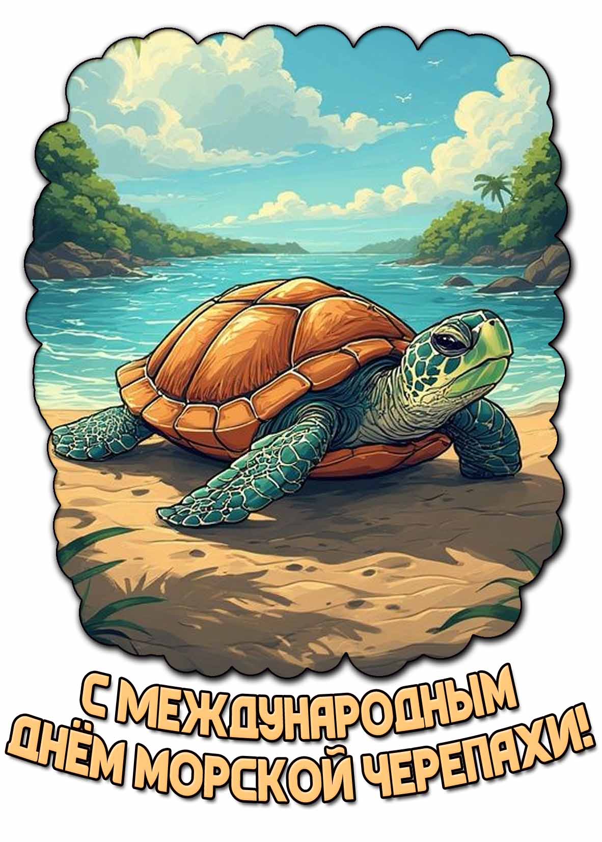Картинка с Международным днём морской черепахи