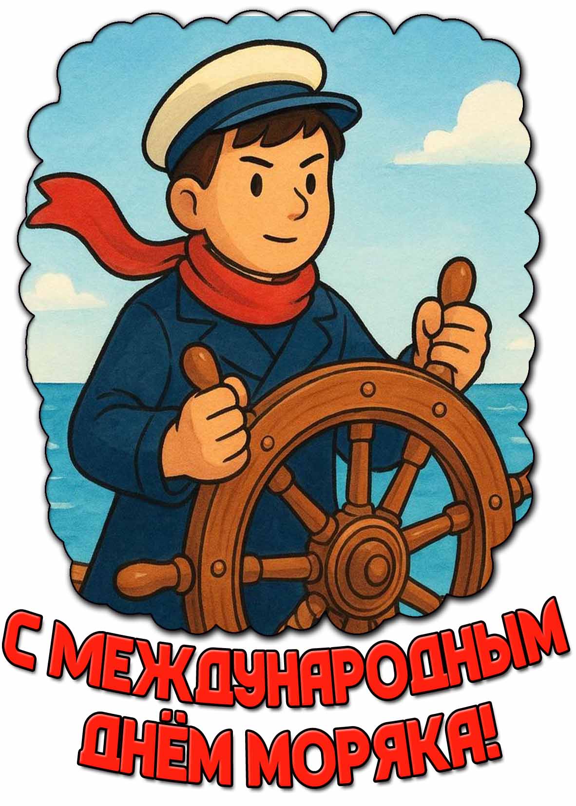 Открытка с Международным днём моряка