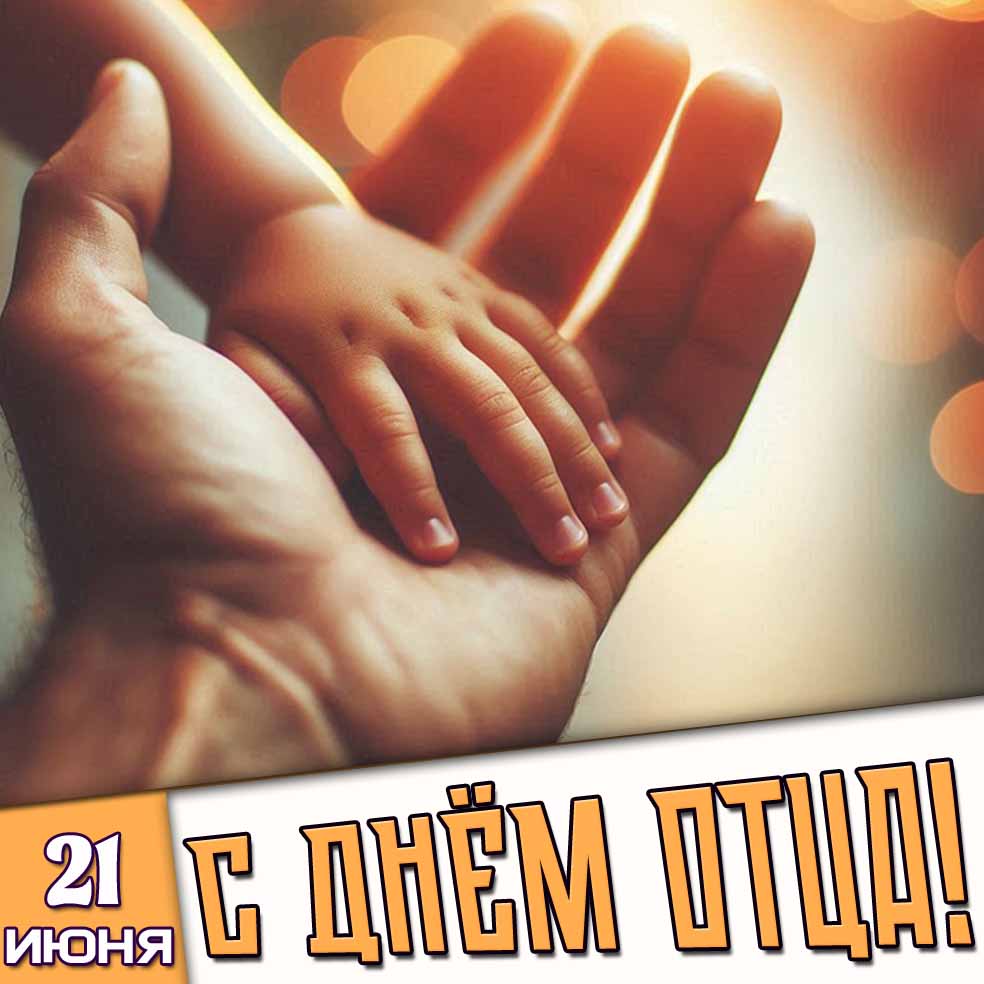 Открытка 21 июня - с днём отца!