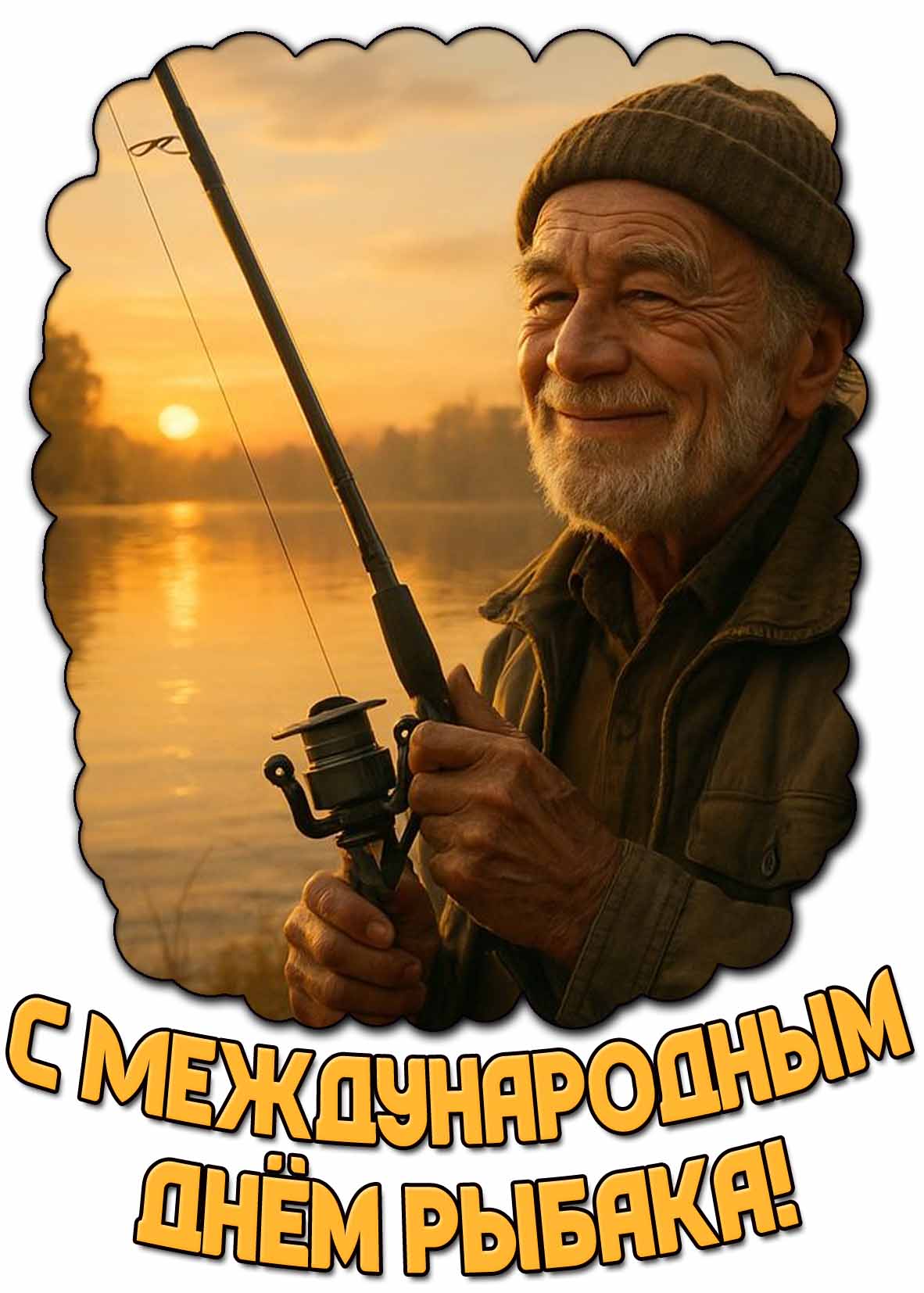 Картинка с Международным днём рыбака