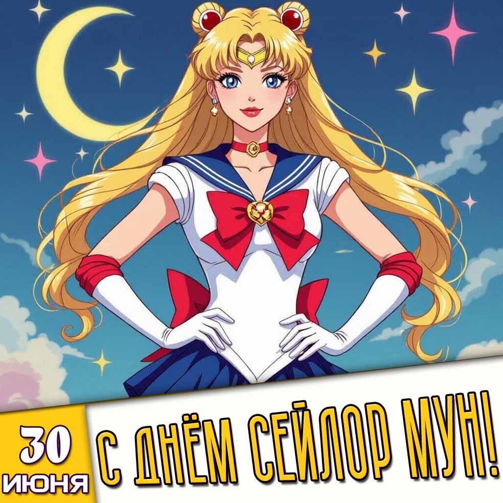 Открытка 30 июня - с днём Сейлор Мун!