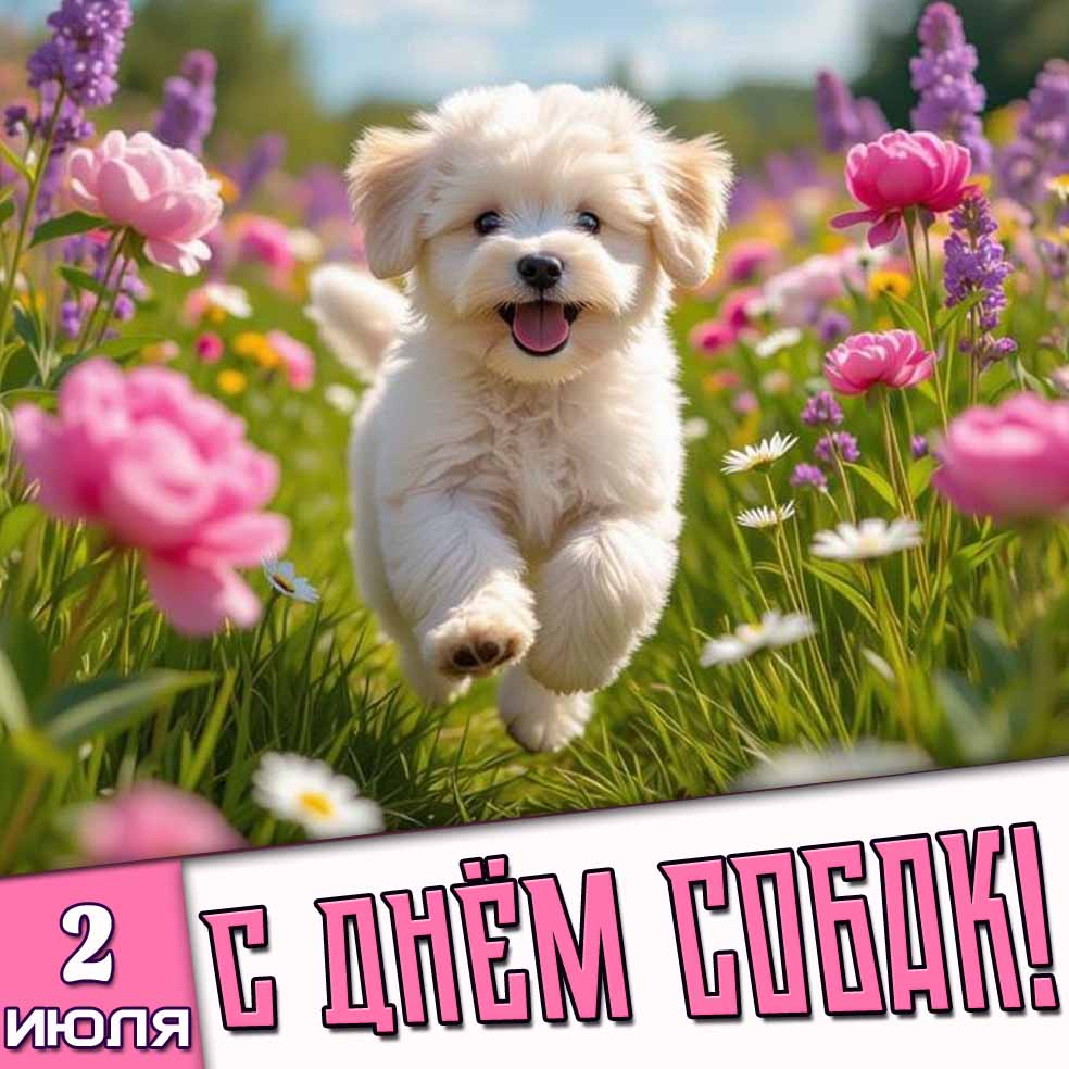 Картинка 2 июля - с днём собак!
