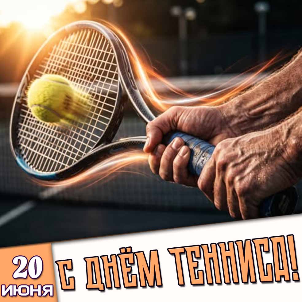 Картинка 20 июня - с днём тенниса!