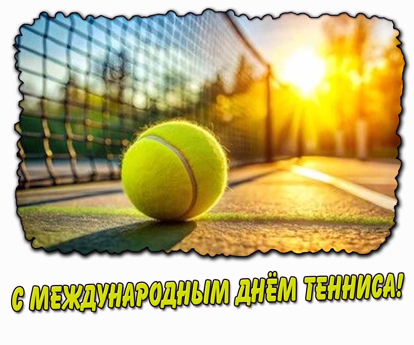 Открытка с Международным днём тенниса