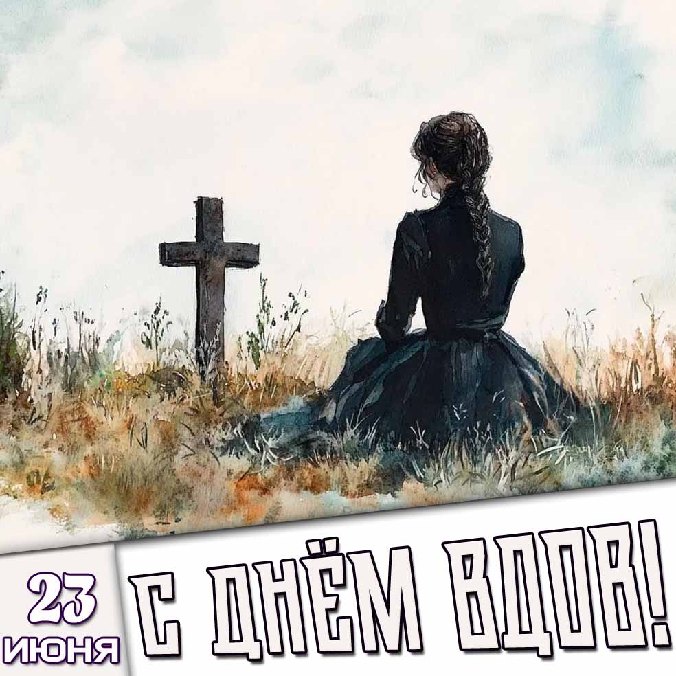 Картинка 23 июня - с днём вдов!