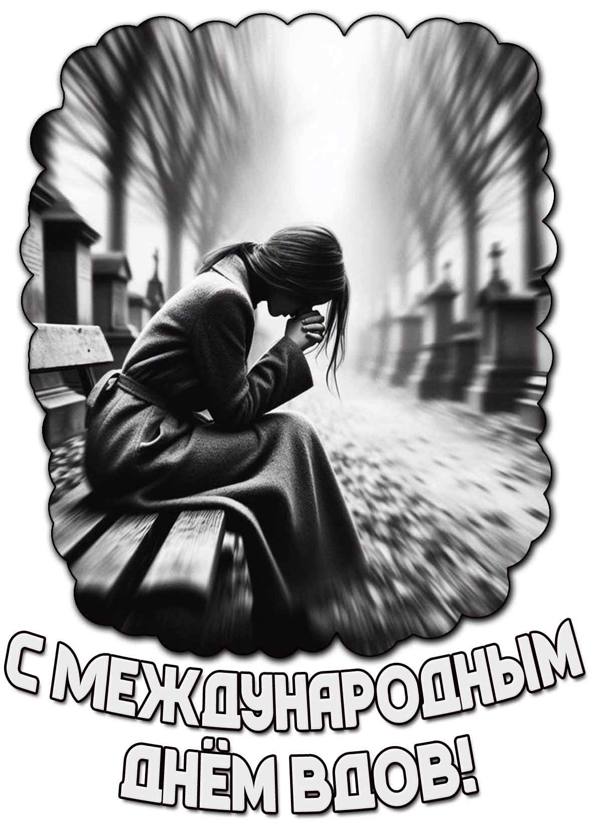 Открытка с Международным днём вдов