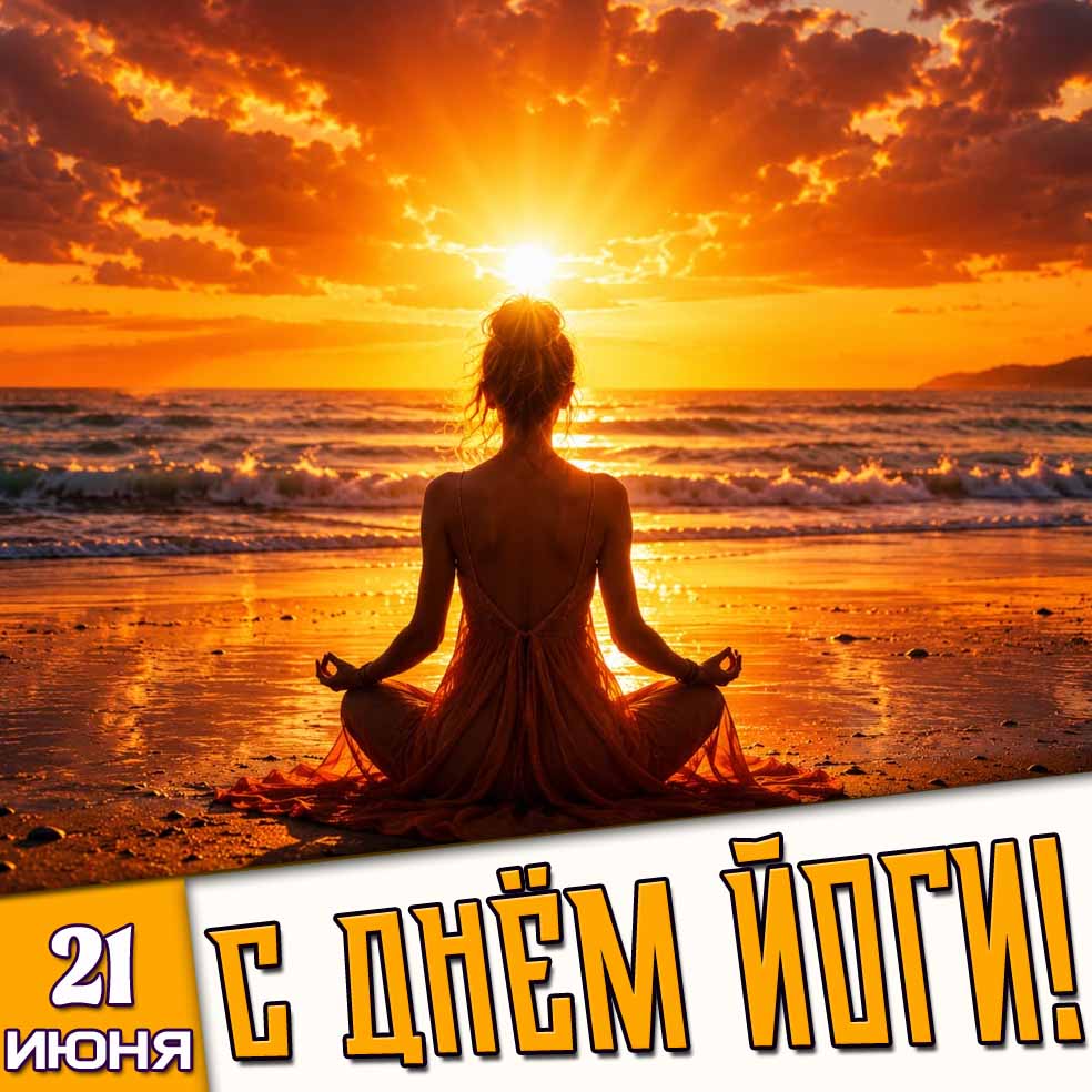 Картинка 21 июня - с днём йоги!