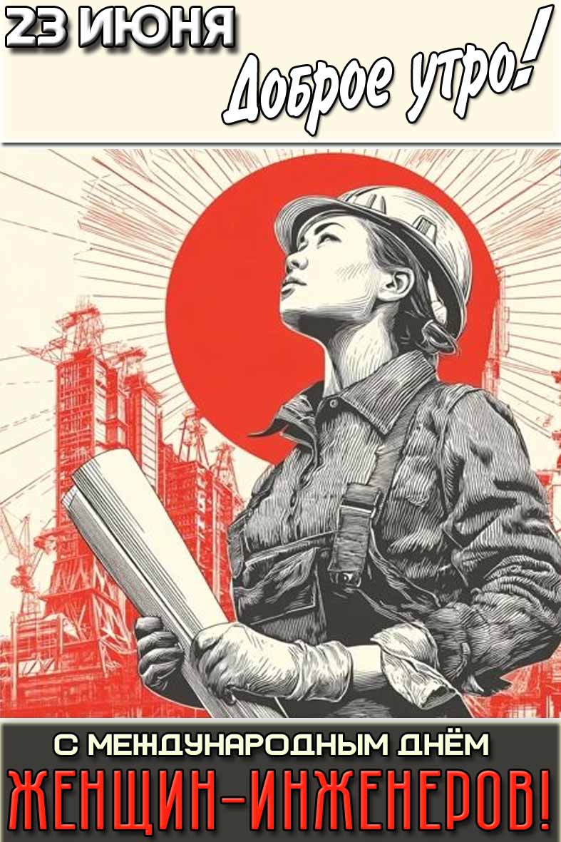 Картинка "23 июня доброе утро! С Международным днём женщин-инженеров!"