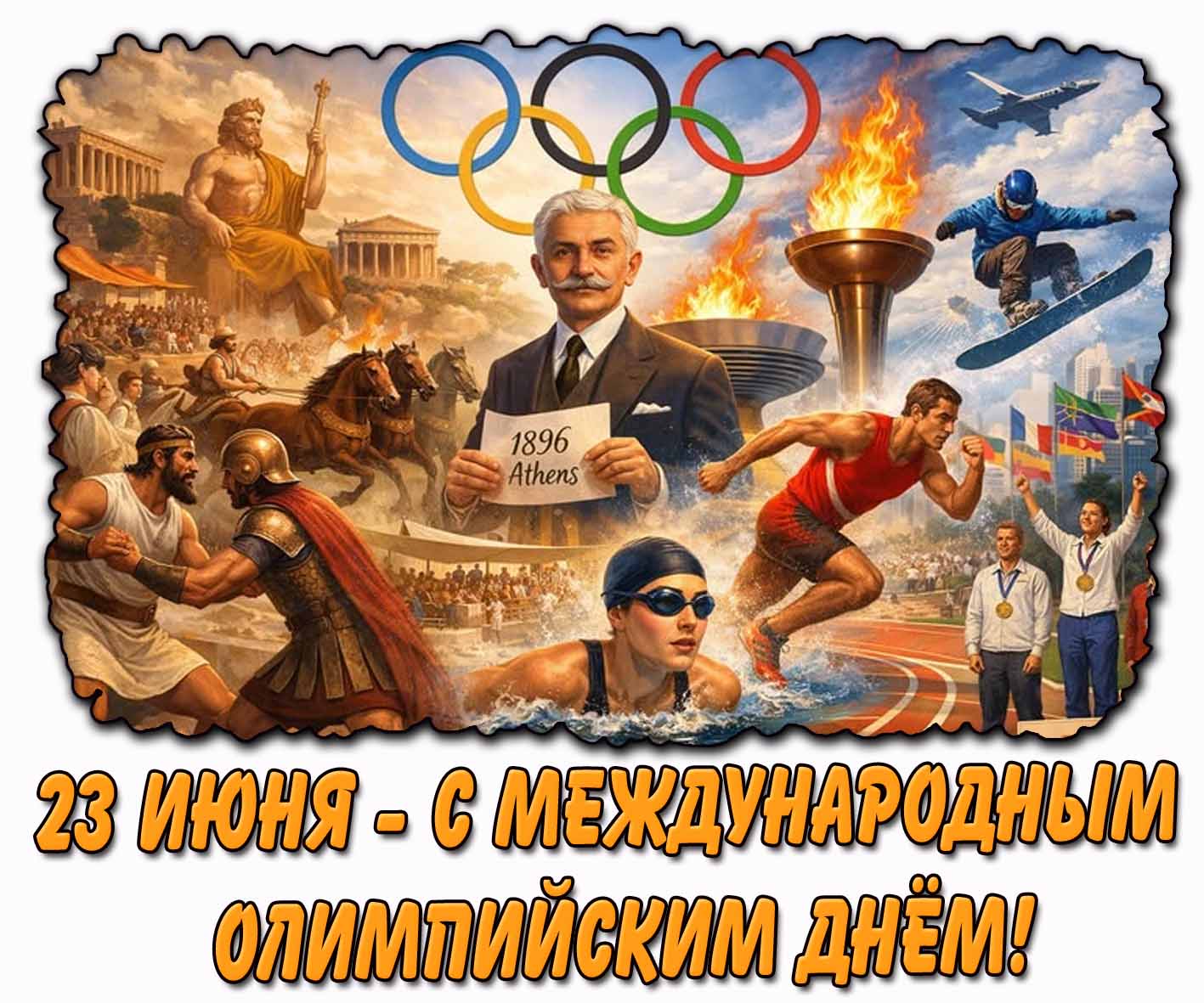 Картинка 23 июня - С Международным Олимпийским днём!