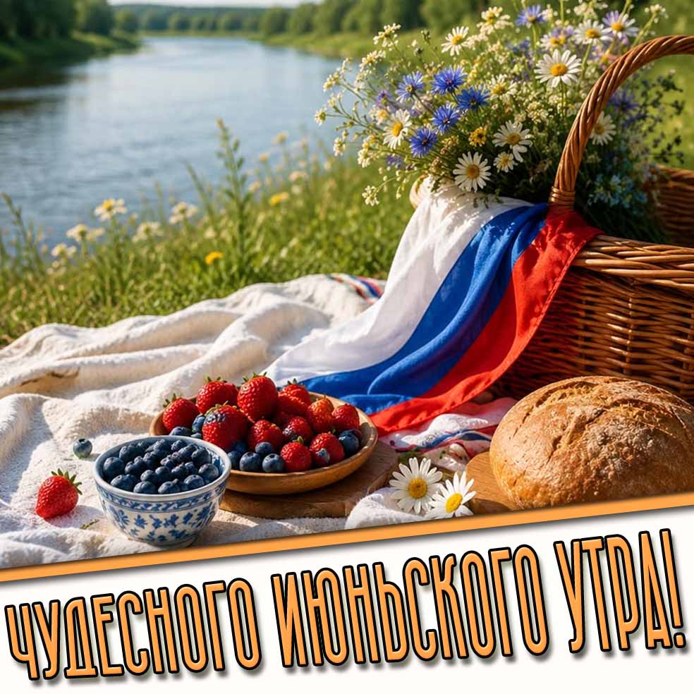 Открытка чудесного июньского утра