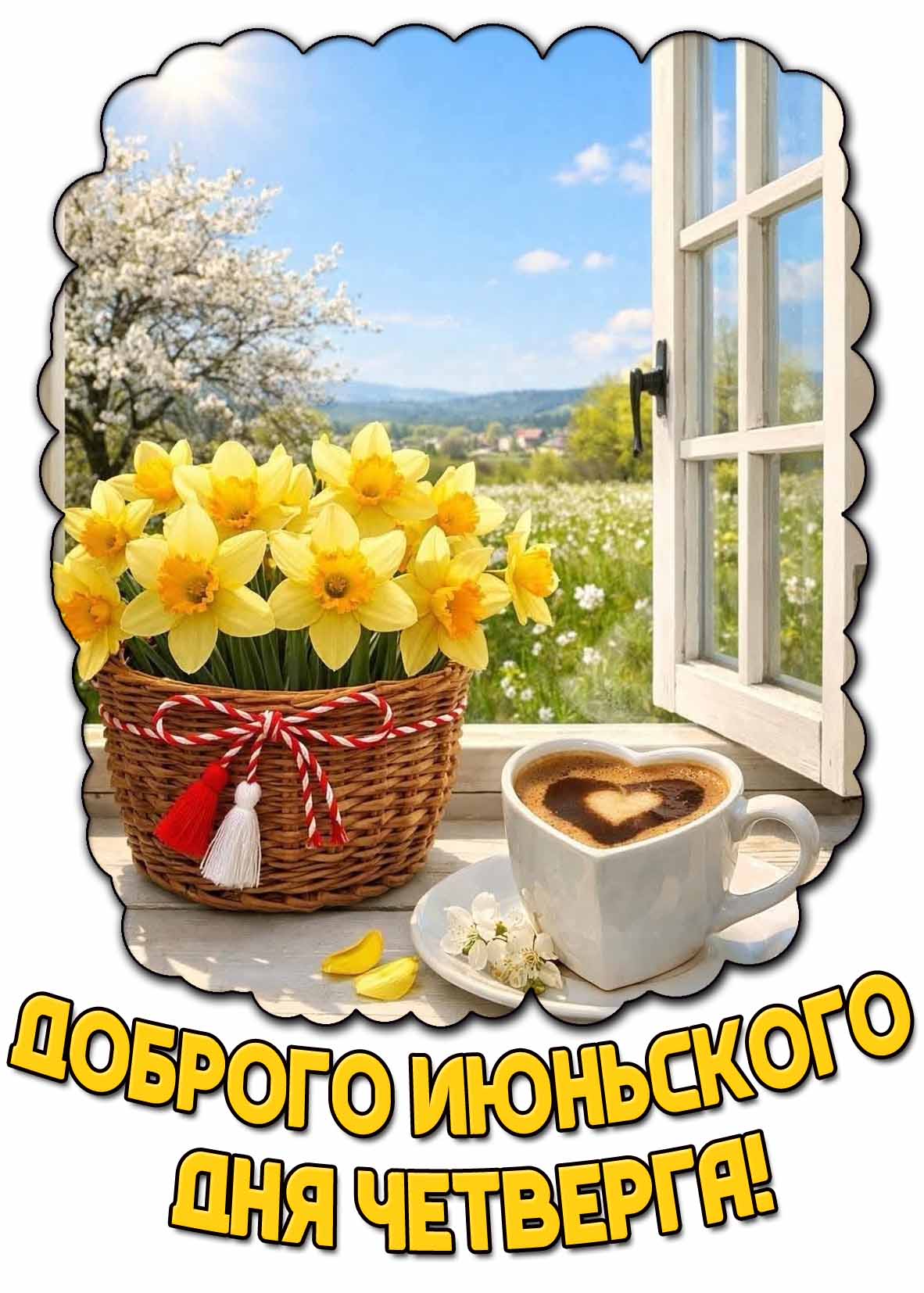 Открытка доброго июньского дня четверга