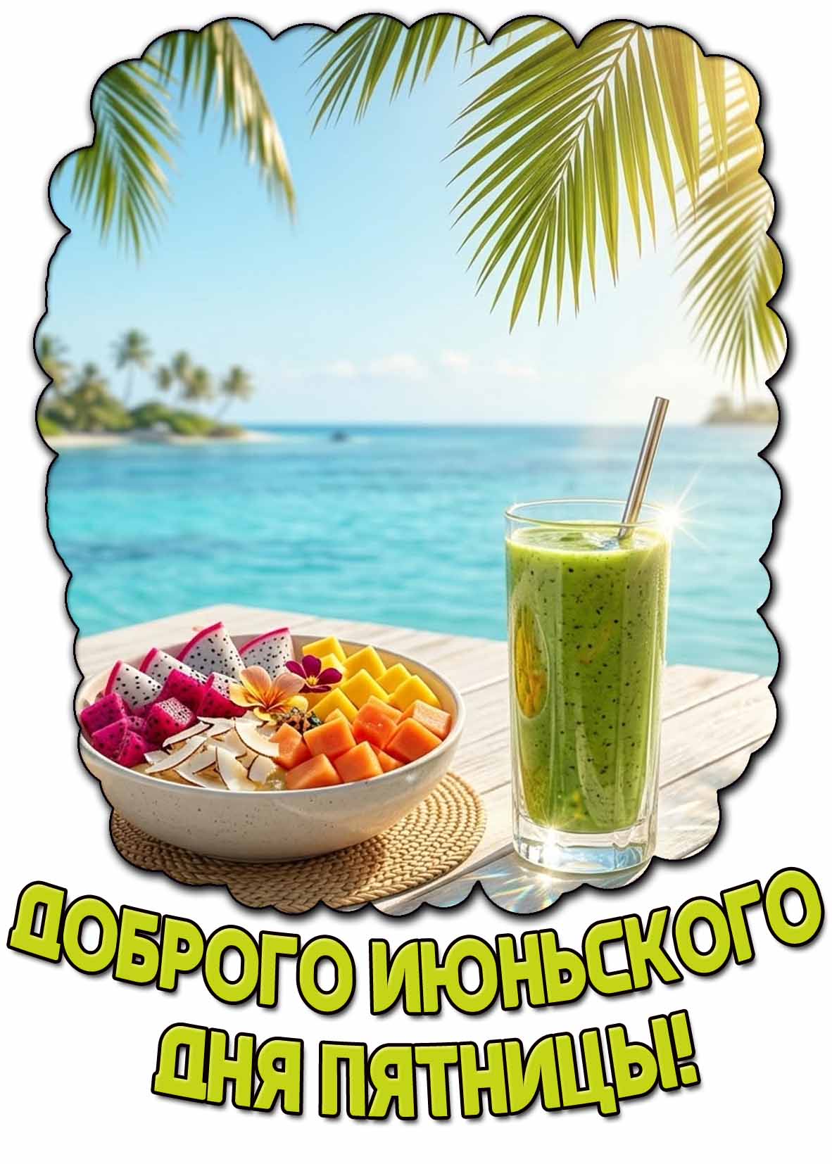Открытка доброго июньского дня пятницы