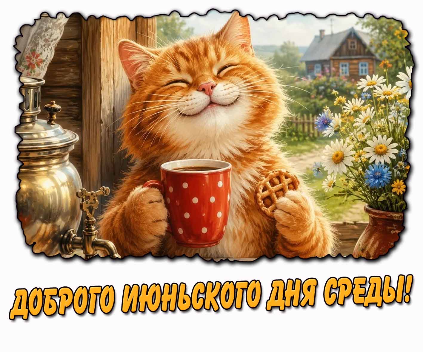 Открытка доброго июньского дня среды