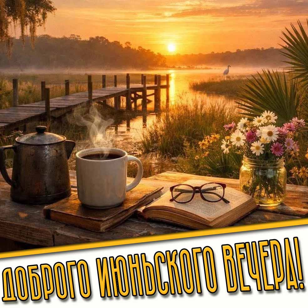 Открытка доброго июньского вечера