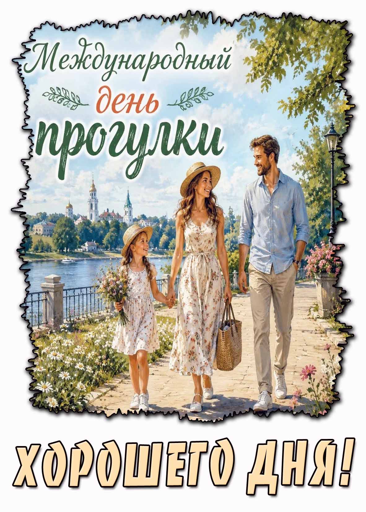 Открытка "Международный день прогулки! Хорошего дня!"