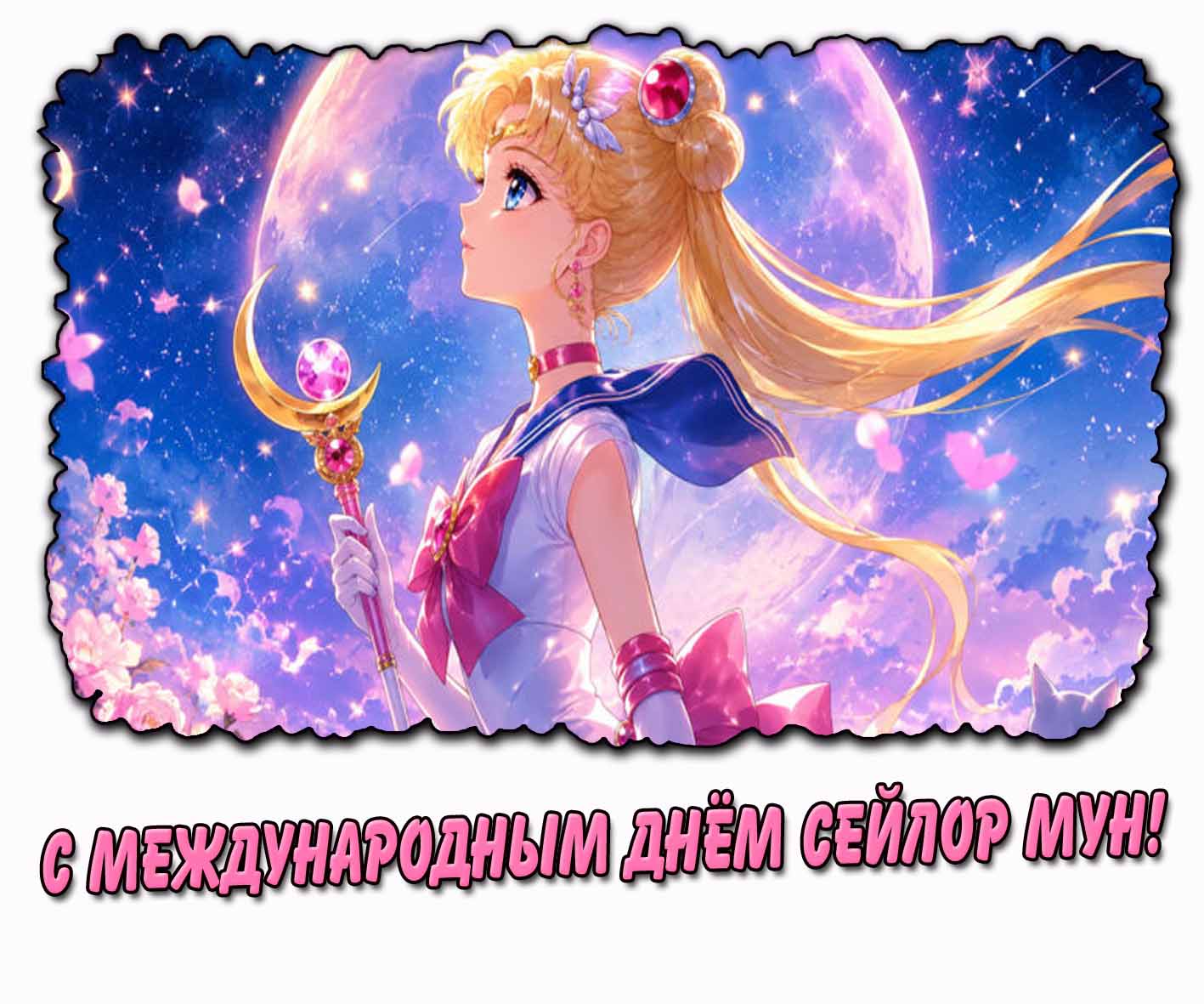 Открытка с международным днём Сейлор Мун