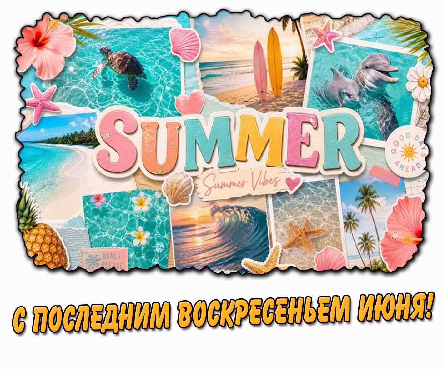 С последним воскресеньем июня! - стильная летняя картинка