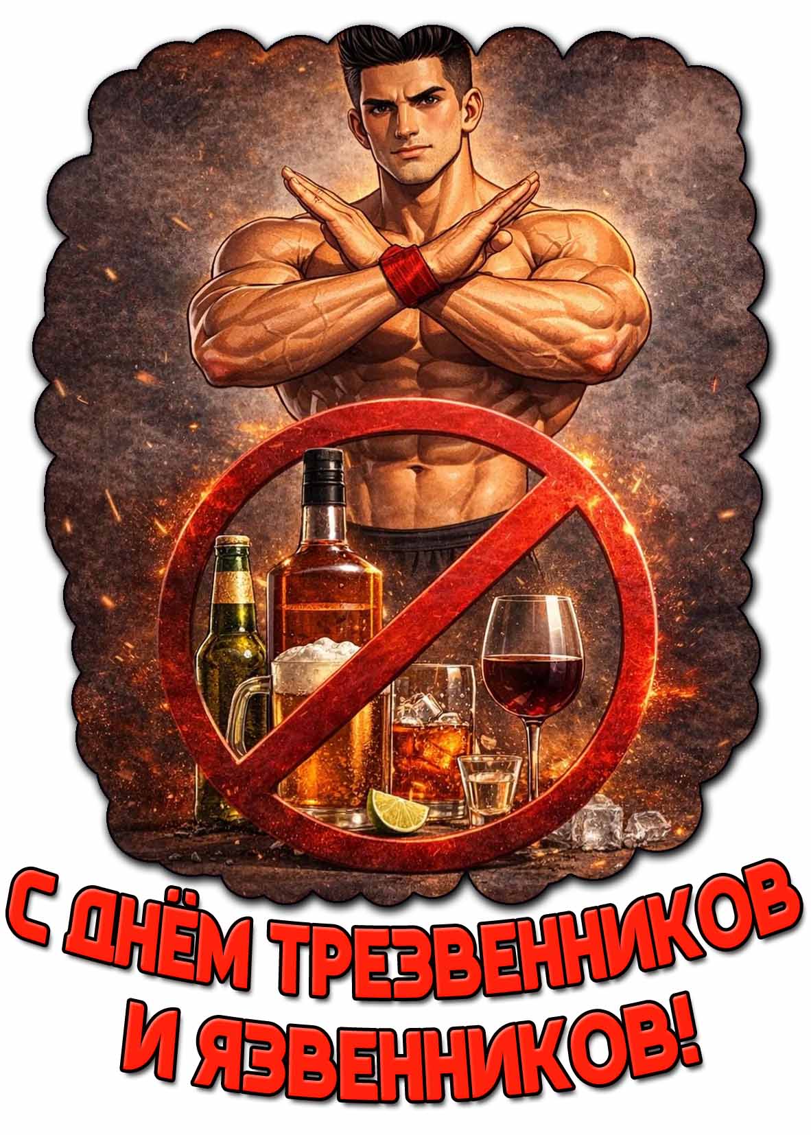 Открытка с днём трезвенников и язвенников