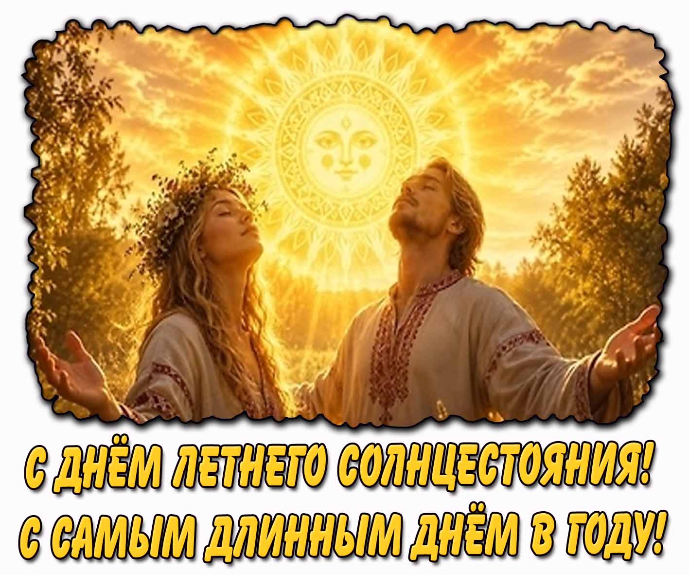 Картинка "С днём летнего солнцестояния! С самым длинным днём в году!"