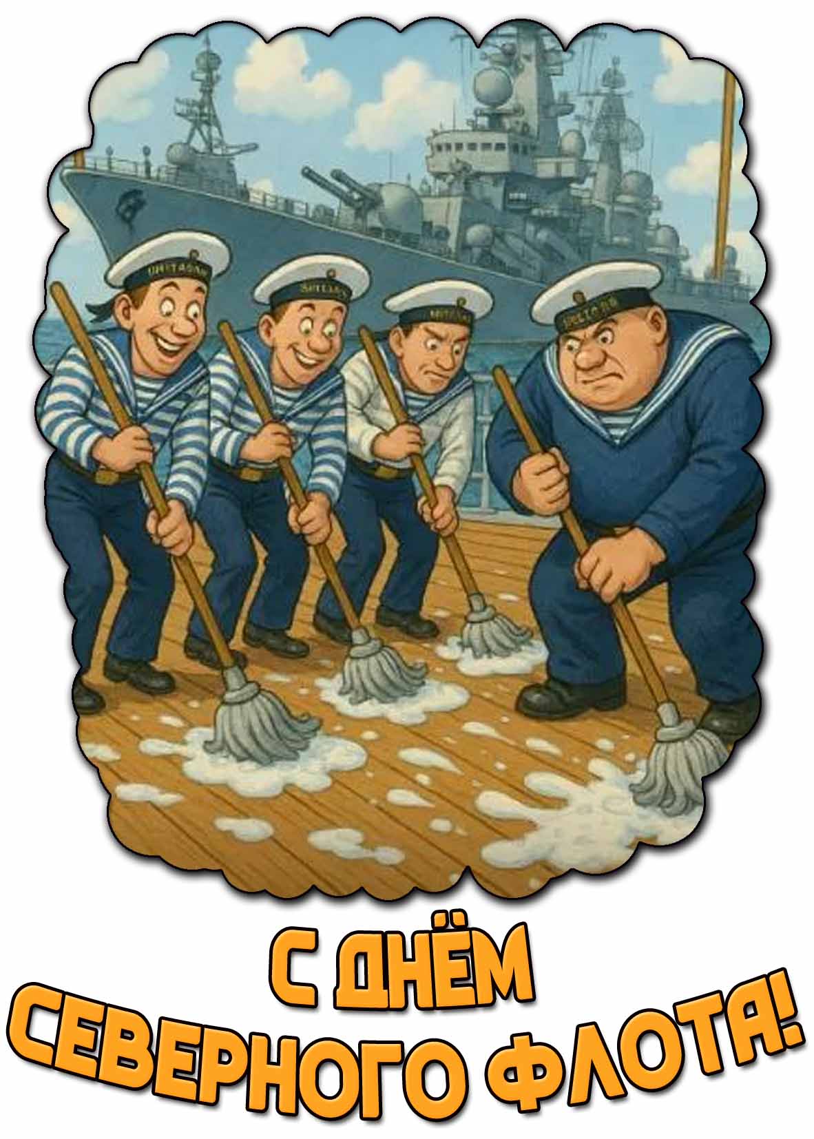 С днём Северного флота! - смешная открытка