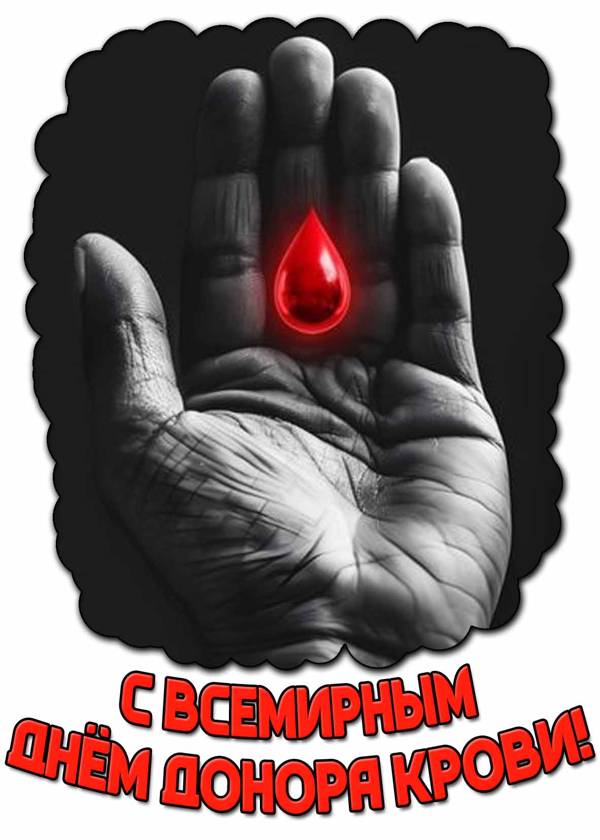 С Всемирным днём донора крови! - красивая открытка